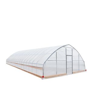 25 'X 80' Tunnel serra per la coltivazione tenda 6 Mil chiaro EVA pellicola di plastica con telaio a mano a mano giretra i lati agricoli - Product Image 3