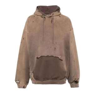 Sudadera con Capucha Personalizada, Estilo Vintage, Desgastada, con Salpicaduras de Pintura, para Hombre, de Forro Polar, para Invierno, Estilo Urbano - Product Image 6