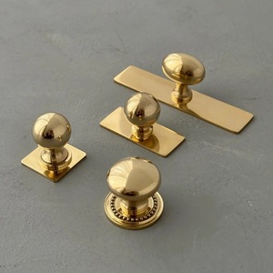 <b>Antique</b> Solid <b>Brass</b> Round <b>Door</b> <b>Knob</b> with Back Plate Passage Privacy Traditional Dummy Design Durable Furniture Handle Customized - Product Image 6