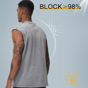 Débardeurs en coton sans manches pour hommes, coupe décontractée, pour la gym, la course, la plage, la musculation, le fitness et l'entraînement athlétique - Product Image 3