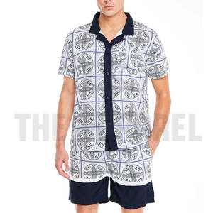 Conjunto de Camiseta y Pantalones Cortos Transpirables para Hombre, Ropa Casual de Verano, Poliéster/Algodón, Logotipo Personalizado, Servicio OEM, Venta al Por Mayor - Product Image 6