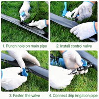 Kit d'irrigation goutte à goutte personnalisé de 1 hectare, ensemble de rubans d'irrigation goutte à goutte agricoles de 16 mm, irrigation par ligne goutte à goutte pour l'irrigation des fermes et des jardins