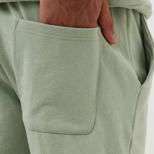 Vente directe usine – Short de sport décontracté grande taille pour homme, 100 % coton non tissé, séchage rapide, respirant, taille haute, fermeture élastique - Product Image 5