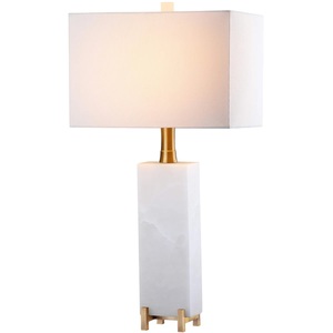 Luxury <b>Marble</b> <b>Table</b> Lamp With Sleek Rectangular Design Elegant Square Shade And Contemporary Interior Sophistication - Product Image 3