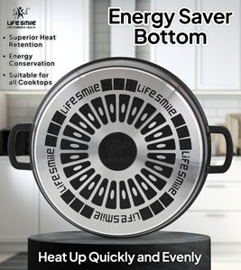 Juego de 6 Ollas Bajas Antiadherentes, Revestimiento Saludable Libre de PFOA, Utensilios de Cocina Negros de Lujo con Tapas - Product Image 2