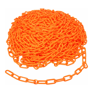 BradyLink High-Strength <b>Plastic</b> Warning Chain Visible Safety Barrier for Hazard Areas - Product Image 1
