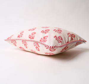 <b>Red</b> Motif Indian Block Print Vintage Washable <b>Cushion</b> <b>Cover</b> Bohemian Cotton Square <b>Cushion</b> with Zipper Closure for Hotels Homes - Product Image 4