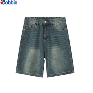 Pantalones Cortos de Mezclilla para Hombre, con Cierre y Botones, Estilo Retro, Holgados, de Media Pierna, para Exteriores, Moda Casual - Product Image 3