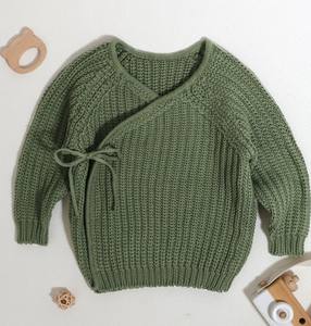 Nouveauté : Cardigan en coton 100% tricoté à la main, doux et de haute qualité, à manches longues bouffantes, imprimé animal, pour tout-petits, collection automne - Product Image 5