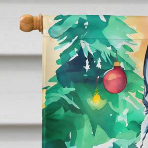 Norvégien Elkhound Noël Grand Porche Manches Pôle Décoratif Cour Bannière Oeuvre Multicolore Polyester Maison Cour Pelouse Signes - Product Image 3