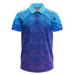 Maillot de cricket respirant 100 % polyester léger de haute qualité pour hommes adultes, grande taille, manches courtes, anti-humidité - Product Image 5