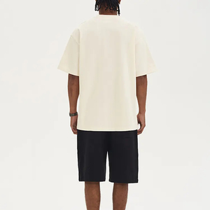 T-shirt Homme Épaules Tombantes Coton Lourd 230g Écologique Vente Chaude Été 100% Coton Uni Décontracté Vente en Gros Équipement de Luxe - Product Image 2