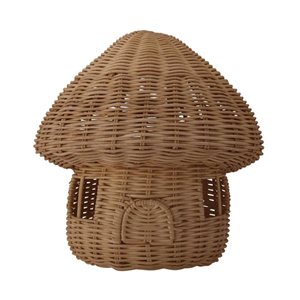 Panier en rotin artisanal en forme de champignon pour enfants, panier de rangement et organisateur de jouets pour enfants en tissage naturel, vente en gros OEM Vietnam - Product Image 1