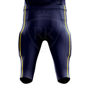 Uniforme de football américain Royal Ridge pour hommes, bleu marine et jaune, impression par transfert thermique, polyester respirant, taille adulte, haute qualité, OEM - Product Image 4