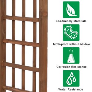 Spedizione Gratuita: Arco da Giardino YJ 7FT Marrone Scuro, Bellissimo e Pratico Recinto, Traliccio e Cancello - Product Image 3