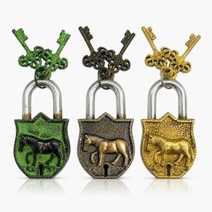 Candado de latón y acero con forma de caballo, con tecnología de bloqueo avanzada y candado duradero de alta calidad para una protección máxima. - Product Image 2