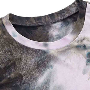 Women's Tie Dye O-Neck Tank <b>Tops</b> Loose Fit Casual Summer Breathable Anti-Wrinkle Knitted 100% Cotton Streetwear - Product Image 2