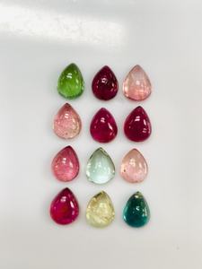 Cuentas de Turmalina Natural Multicolor, Corte Brillante Redondo, Piedras Preciosas Sueltas para Joyería, Gemas Zubeda, Origen Rajasthan, 100 Gramos - Product Image 2
