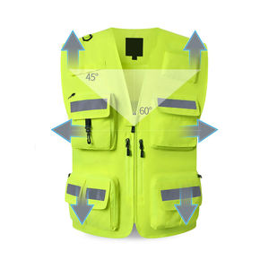 Vêtements de travail, gilet de sécurité avec logo personnalisé, tissu 100% polyester de haute qualité, type réfléchissant, ingénieur, imperméable, ANSI classe 2 EN ISO - Product Image 4