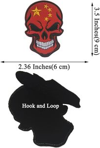 แพทช์ธงชาติ 2 ชิ้น แพทช์ลายหัวกะโหลก แพทช์ปัก แพทช์แบบติดตีนตุ๊กแก - Product Image 4