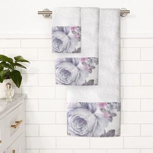 Set di 3 Asciugamani da Bagno Michelle, Asciugamani per Mani e Viso con Motivo Floreale Unico, Arredamento Moderno, Bellissimo Motivo Floreale - Product Image 2