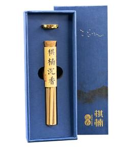 Bâtons d'encens naturels en bois d'agar Qinan Chenxiang, coffret cadeau, poudre pure pressée avec support pour la méditation à domicile et l'aromathérapie - Product Image 1