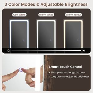 Organiseur de bijoux sur pied avec éclairage LED réglable pour vos objets précieux - Product Image 6