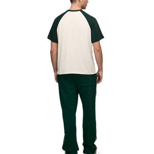 Camiseta de Hombre 100% Algodón con Manga Raglán, Logotipo Aplicado, Ribete en Contraste, OEM, Marca Privada, Proveedor Mayorista de Exportación - Product Image 2