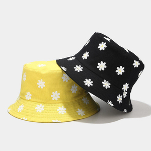 Chapeau Bob en Coton à Imprimé Floral Marguerite pour Femme, Chapeau de Soleil Estival, Esthétique Mignonne, Casquette de Pêcheur d'Extérieur, Vente en Gros OEM - Product Image 3