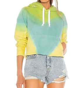 Haut à capuche tie-dye pour femme, en tissu ultra doux et respirant, motif tourbillon pastel magnifique, élégant pour les sorties quotidiennes, de la collection Solid Trader - Product Image 3