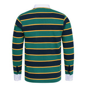 Maillots de rugby vintage personnalisés sur mesure, design OEM, manches longues, polo 100% coton, broderie lourde, logo brodé, pour hommes - Product Image 2