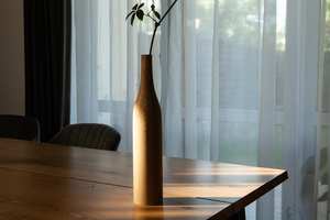 Vase de sol en bambou fait main, décoration d'intérieur, cadeau unique pour anniversaire et mariage, design sculpté écologique - Product Image 6