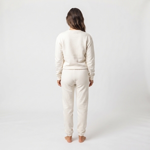 Conjunto Deportivo Informal de Dos Piezas para Mujer, Sudadera de Cuello Redondo de Algodón y Pantalones Deportivos, Ropa Deportiva Informal para la Calle - Product Image 6