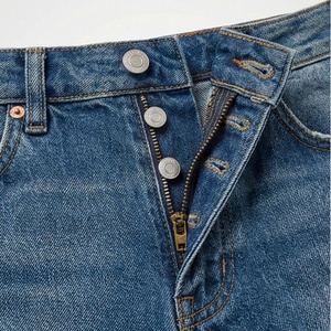 Shorts en jean droits pour femmes, coupe régulière, style décontracté sexy, taille mi-haute, design vintage, couleur personnalisable - Product Image 4