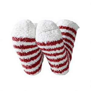 Striped Cotton Bamboo Fiber Lounge <b>Socks</b> Ankle Length <b>Thick</b> Soft Breathable for Adults <b>Winter</b> Casual Wear - Product Image 3