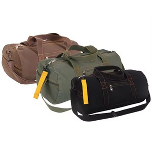 ATELIER SPORTS กระเป๋าดัฟเฟิลโพลีเอสเตอร์สีเขียวมะกอกแบบอ็อกซ์ฟอร์ด หูหิ้วคู่ ปิดด้วยซิป ช่องด้านหน้า มีพื้นที่สำหรับโลโก้ กระเป๋าเดินทางสำหรับใช้ในชีวิตประจำวัน แบบ unisex - Product Image 3