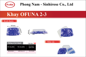 Plateau à sushi personnalisable Folin PSP Ofuna 2-3 avec couvercle, emballage jetable avec impression de logo Vietnam - Product Image 6