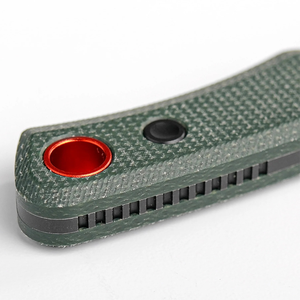 Couteaux à lame fixe avec lame large noire enduite, poignée texturée verte et étui de protection pour équipements utilitaires d'extérieur - Product Image 3