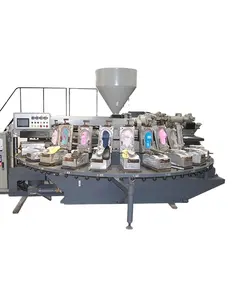 Machine PVC Air Blowing Rotate Color Injection Mold Plastic Rubber Slipper Sandal Flip Flop Production Line Automatic Electric