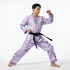 Uniforme de Taekwondo, Cinturón Negro, Dobok, Traje de Entrenamiento para Competencia de Dan Grade - Product Image 2