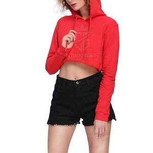 Hoodies courts pour femmes, style streetwear, en promotion, fabriqués avec des matériaux de haute qualité. - Product Image 3