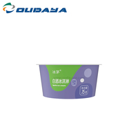 100g 130Ml Pp vaso de plástico Mciwavable vasos desechables con tapas postre pastelería taza con cuchara