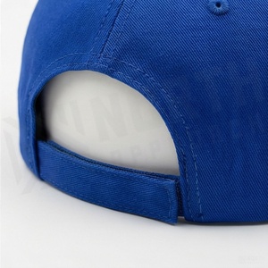 Casquette de baseball bleue à 6 panneaux unisexe en sergé de coton couleur unie ajustée décontractée taille adulte 58-60CM - Product Image 6