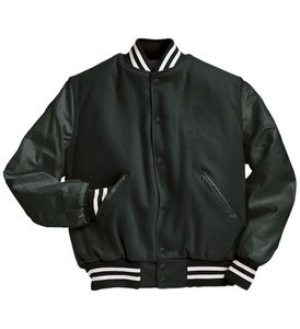 Blouson Bomber Varsity Homme Entièrement Personnalisé Motif Géométrique Col Montant Écussons Chenille Modèle 2026 Tailles Unisexe - Product Image 4