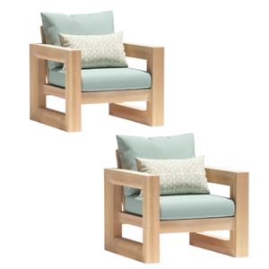 One Seat Outdoor Garden <b>Sofa</b> Chair Wooden Patio Lounge <b>Sofa</b> Seat Chairs Cushioned Garden <b>Sofa</b> for Home Hotel Furniture - Product Image 4