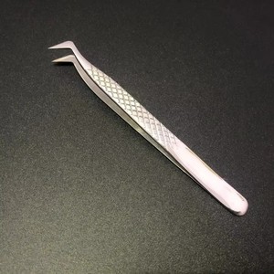 Pince à épiler de précision antistatique durable en acier inoxydable japonais brun foncé ASB avec logo personnalisé et poignée diamantée pour extensions de cils - Product Image 6