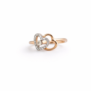 Namivaa Romantic Double Heart Design <b>Cocktail</b> <b>Ring</b> Women's Party Daily Wear Fine Jewelry High - Product Image 1