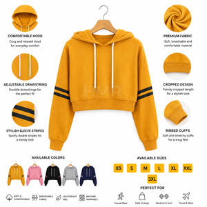 HMR Sorority Sisterhood Super Crop Sports Hoodie Drawstring Drop Shoulder Hollow Casual Winter Street Sport Style - Product Image 6
