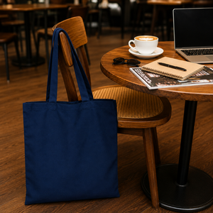 Natural Calico Cotton Tote <b>Bag</b> | Reusable Eco Friendly Shopping Carry <b>Bag</b> for Grocery Market Retail Custom Logo Print Daily Use - Product Image 5