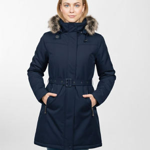 Chaqueta larga calefactable de 5V para mujer, personalizada de fábrica, con almohadilla calefactora de fibra de carbono para actividades al aire libre en climas fríos. - Product Image 1